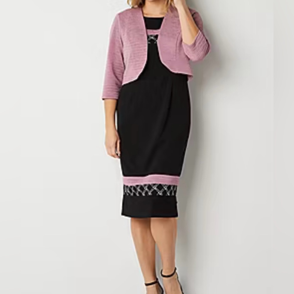 Elegant Black and Pink Women's Dress